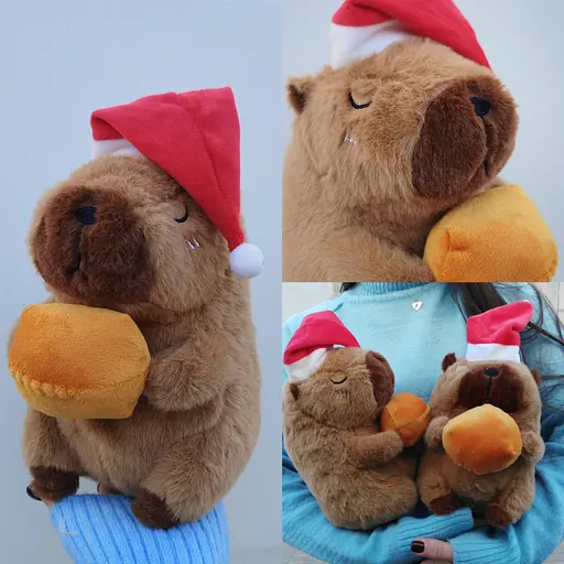 М’яка іграшка Новорічна Капібара, 24 см - фото 2