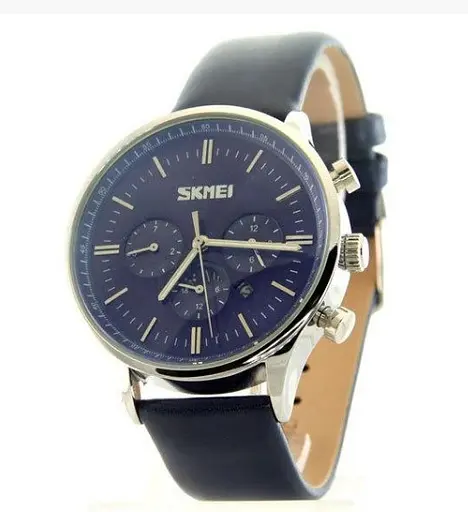 Мужские классические часы Skmei 9117 Silver Blue - фото 5