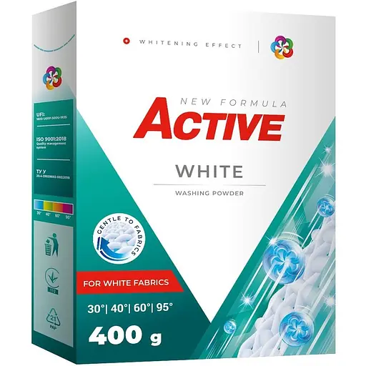 Порошок для прання Active White з ароматом свіжості 400 г