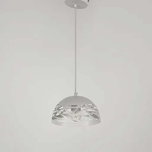 Світильник Лофт із білим різьбленим плафоном Ø 20 см | Арт. MJ 193-200 WT | Line F - фото 7