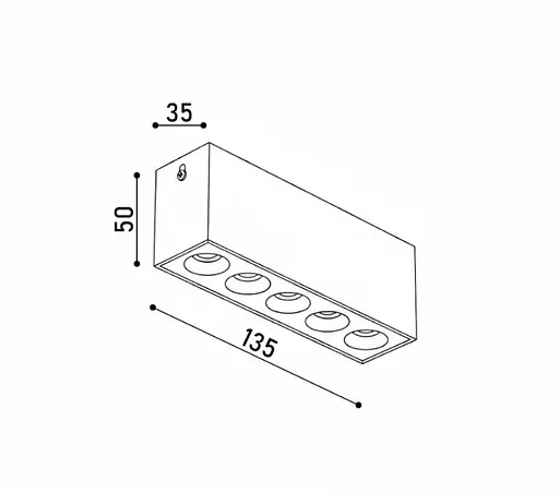 Світильник точковий накладний Kloodi KD-PIXEL 5X2 10W 3K WH - фото 4