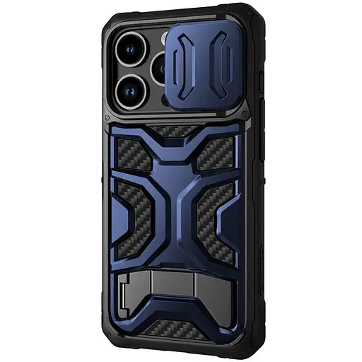 Чехол TPU+PC Nillkin CamShield Adventurer Pro шторка на камеру для Apple iPhone 14 Pro Max 6.7 Interstellar Blue