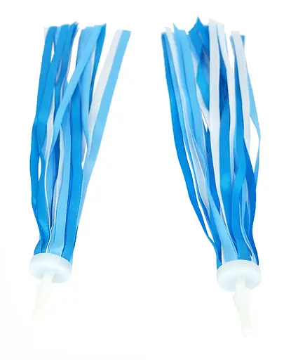 Ленты в руль детского велосипеда / самоката атласные голубые (G00010531) - фото 3