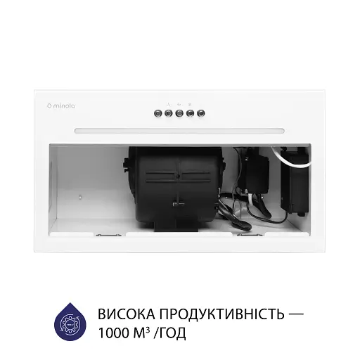 Вытяжка полновстраиваемая Minola HBI 5664 WH GLASS 1000 LED Line - фото 5