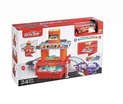 Автомийка 660 S 101, машинка змінює колір, трек, контейнер і бак для води, аксесуари, наклейки, в коробці (6983283400528) - фото 1