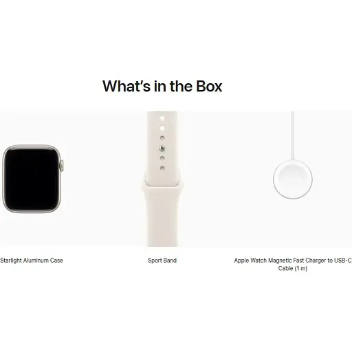 Смарт-часы Apple Watch SE 3 GPS 40 мм Starlight Aluminum Case with Starlight Sport Band S/M MEH34 (145282) - фото 4