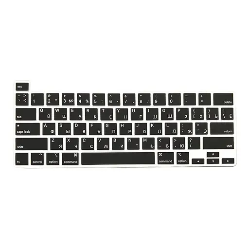 Накладка на клавіатуру DK для Apple MacBook Pro 13" 2020 - 2022 USA силікон чорний (010309)