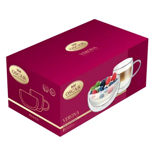 Набір для сніданку Oscar Verona чашка+піала з подвійними стінками (OSR-0002/500) - фото 2