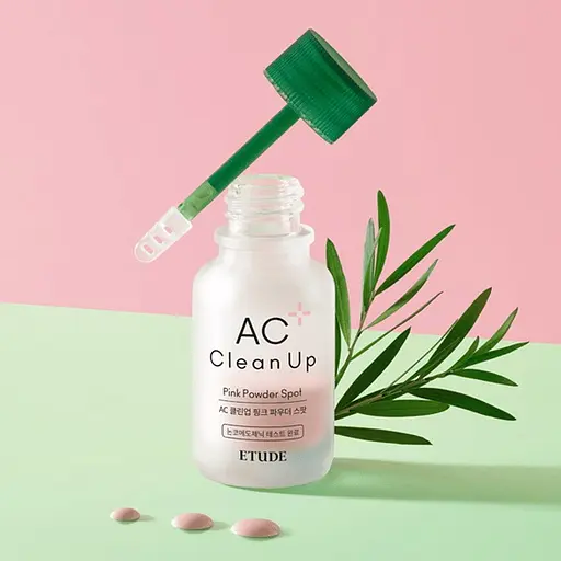 Точечное средство для борьбы с акне AC Clean Up Pink Powder Spot Etude House 15 мл - фото 4