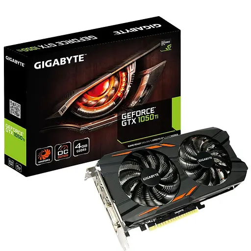 Видеокарта Gigabyte GTX 1050Ti 4Gb Windforce OC (GV-N105TWF2OC-4GD) (GDDR5, 128 bit, PCI-E 3.0 x16) Б/у - фото 5
