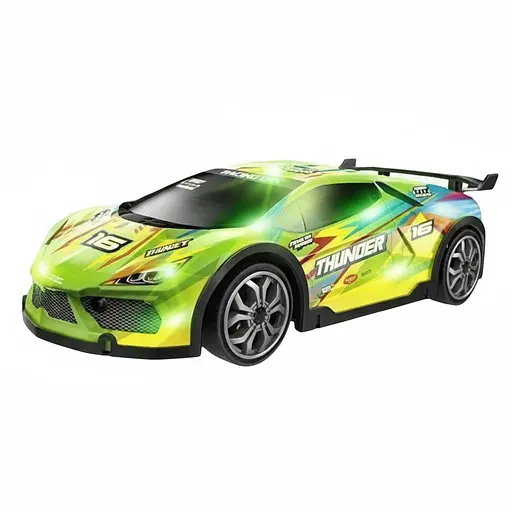 Машина на радиоуправлении LH-C 080-01, с подсветкой, аккумулятор 3.7V, противоударный корпус, пульт 2.4GHz, Зеленая