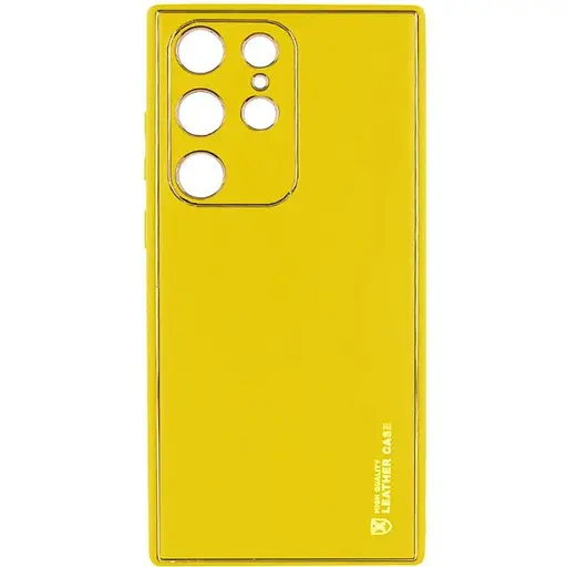 Кожаный чехол Epik Xshield для Samsung Galaxy S24 Ultra Желтый / Yellow