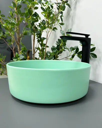 Умивальник VBI Prato mint matt накладний VBI-011403, Зелений - фото 3