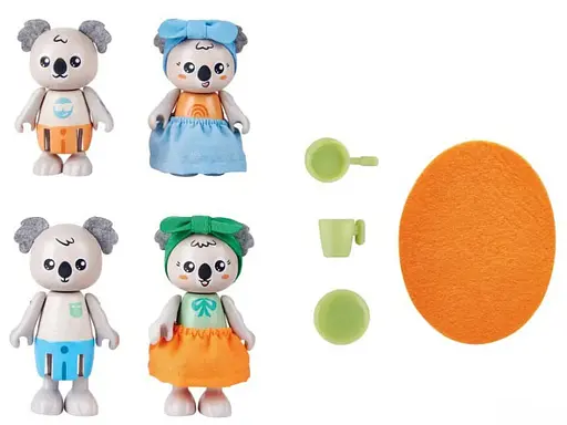 Дерев'яний набір Hape Сім'я коал E3528 набір ігрових фігурок - фото 2