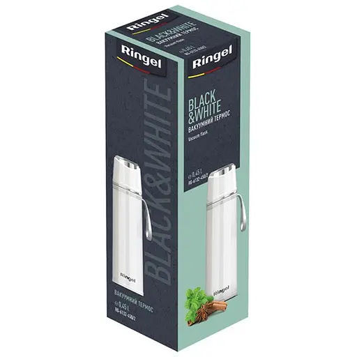 Термос RINGEL Black&White White 0.45 л - фото 3