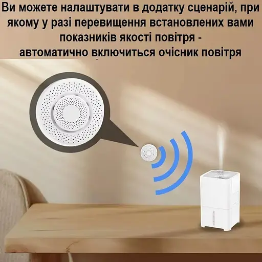 Wi-Fi датчик Smart air box 01-Z анализатор качества воздуха по 5 параметрам, Tuya smart life app - фото 6