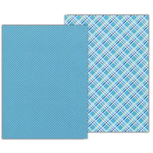 Папір з малюнком "Клітинка" А4(21х29,7см) двосторонній Блакитний 300г/м2 Heyda