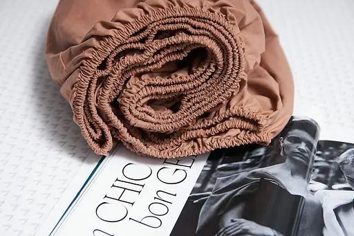 Простирадло на резинці Moon&Star Light Brown Бязь Gold Люкс 200х200х25 см - фото 3