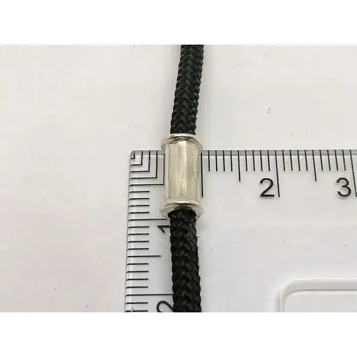 Шелковый плетеный ювелирный шнурок с серебряными вставками. Ш0034-4В/ДЗ 65 - фото 6