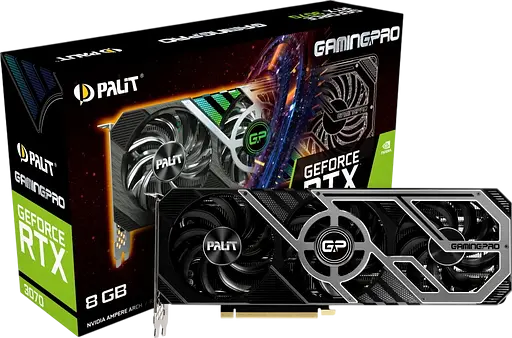 Видеокарта GeForce RTX 3070 8GB Palit GamingPro (NE63070019P2-1041A) Б/У