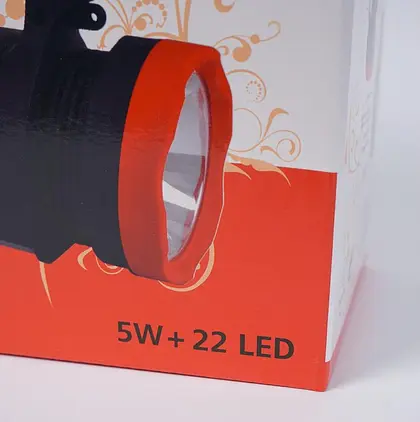 Ліхтар ручний Wimpex WX-2886 5W+22Led Powerbank ЗУ220В (3 режими) - фото 6