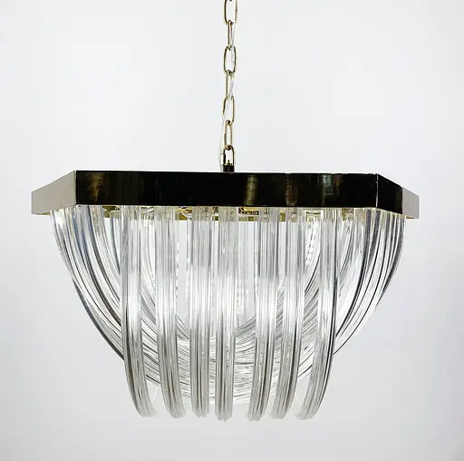 Люстра Murano у золотому каркасі Line.F Діаметр 50см - фото 2