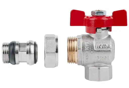 Кран кульовий Icma FAR. ROSSA 1/2" кутовий №362 (87362AD11) - фото 3