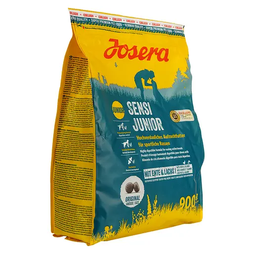 Беззерновий сухий корм для цуценят Josera SensiJunior, з качкою та лососем, 0,9 кг - фото 2