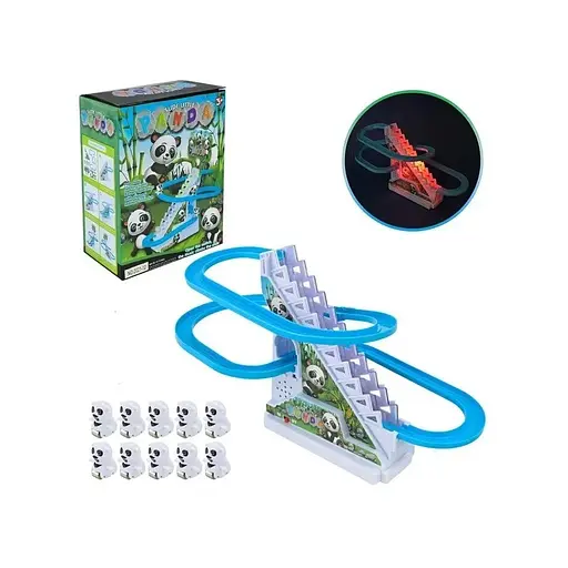 Детский игровой набор Трек "Панда" Bambi 2021-12, 9 мини-фигурок - фото 2