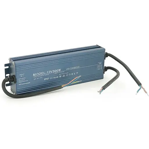 Импульсный блок питания герметичный Voltronic (Led Converter) 12V 300W, IP67, 235х35х73 мм, Box - фото 1