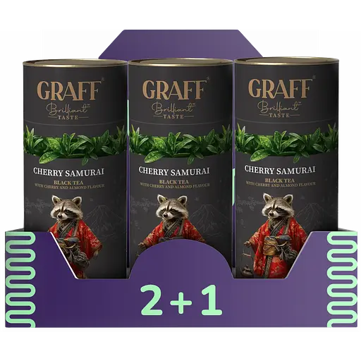 Чай чорний Graff Cherry Samurai 240 г (3 шт. х 80 г)