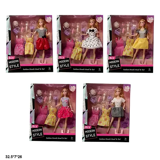 Кукла, 1126-1/2/3/4/5, 29 см, с нарядами и аксессуарами (в ассортименте) - фото 2