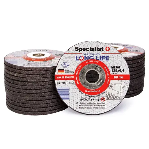 Диск шліфувальний для металу Specialist+ Long Life 125 x 6.4 x 22 (250-21264) - фото 3