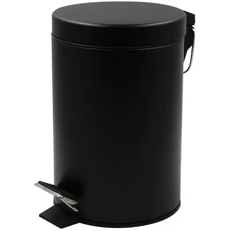 Відро для сміття кругле Zerix Solo-TC0107 Black 7 л Чорний (ZX5900)  - фото 1