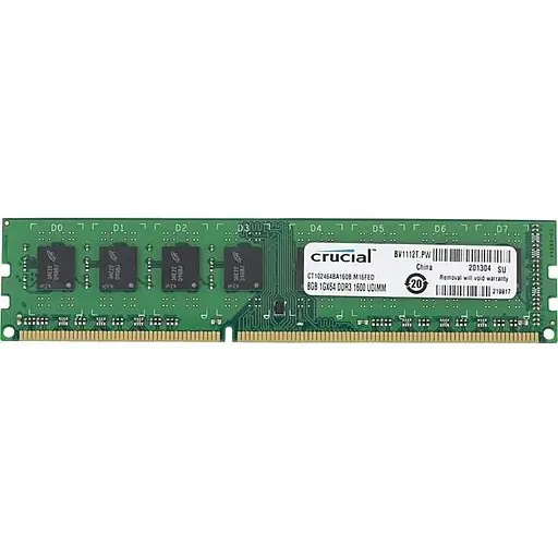 Оперативна пам'ять Crucial DDR3 8GB 1600MHz PC3-12800, non-ECC Unbuffered Б/В