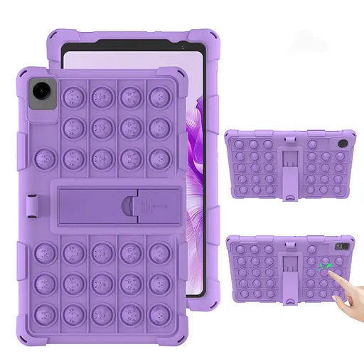 Чохол SoftGel Kids дитячий pop-it Samsung Galaxy Tab A9 SM X110 X115 X116 Фіолетовий