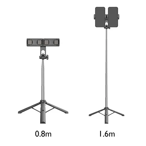 Настольный штатив трипод A32 Bluetooth для 2 телефонов 160 см - фото 5