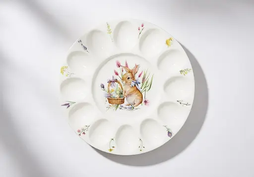 Блюдо порцелянове для 12 яєць та паски BonaDi Easter Melody 27 см (K235) - фото 2