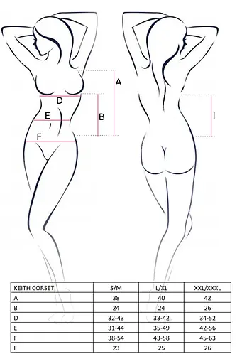 Корсет Casmir Keith, S/M (чорний) - фото 4