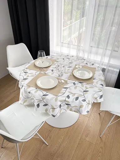 Водоотталкивающая Скатерть Принт Нежность 220х140 см (+ 4 салфетки 30х40) - фото 3