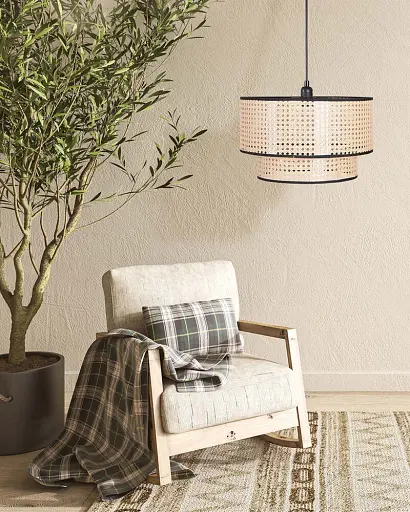 Подвесной светильник, люстра Goldlux 330529 Takara E27 1x20W IP20 бежевый - фото 2