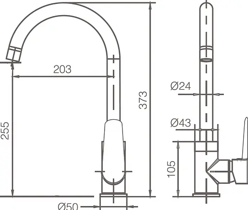 Смеситель для кухни Imex Belgica хром GCZ044 Хром - фото 4