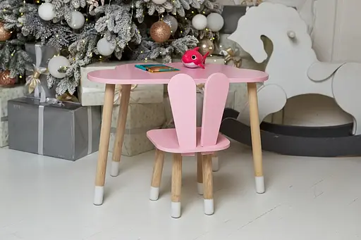 Дитячий столик Хмара (Рожевий) та стільчик Зайчик (Рожевий) - фото 4