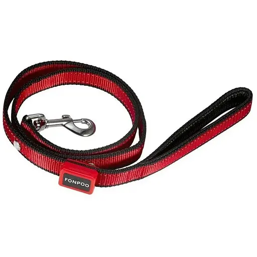 Повідець для собаки Fonpoo FP8002 безпечний з LED-підсвічуванням червоний - фото 1