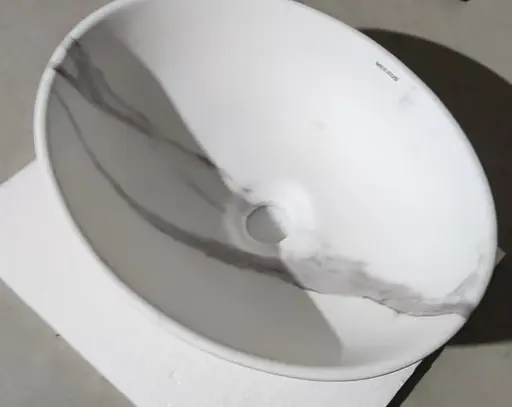 Умивальник накладний Mixxus Premium Ellipse-0108 marble 400x330x145 мм MP6526, Мармур - фото 4