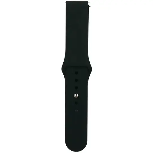 Ремінець Silicone 20mm Samsung Watch Active/Galaxy S4 42/44mm/Gear S2 Classic/Xiaomi Amazfit Чорний - фото 1