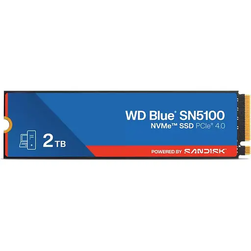 Накопитель SSD Western Digital m.2 NVMe 2TB WD Blue SN5100 PCIe 4.0x4 QLC 3D (WDS200T5B0E-00CPE0) - фото 1