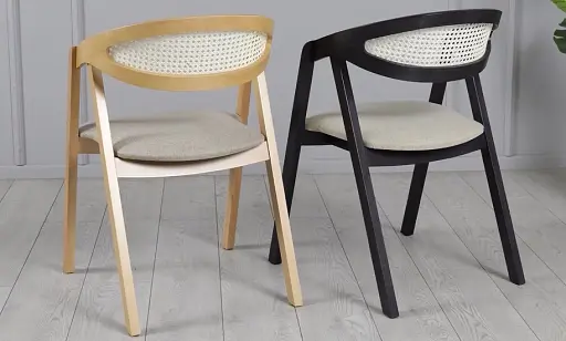 Стул Гуру Cane из массива дерева и ротанга черный - фото 6