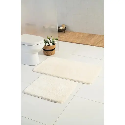 Килимки для ванної Vonaldi Softmicro набір 2 шт. молочний