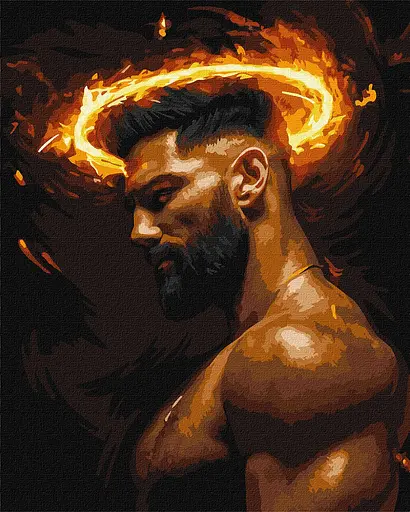 Набор для росписи по номерам Профиль мужества, Ideyka, 40x50 см, КНО8613